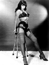 Bettie Paige photograph in black and white