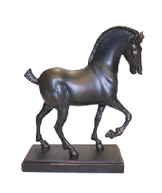 horse art by leonardo da vinci, horse figurine